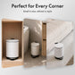 3L Bathroom Trash Can Stainless Steel Foot Pedal Removable Inner Bucket White