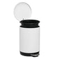 3L Bathroom Trash Can Stainless Steel Foot Pedal Removable Inner Bucket White