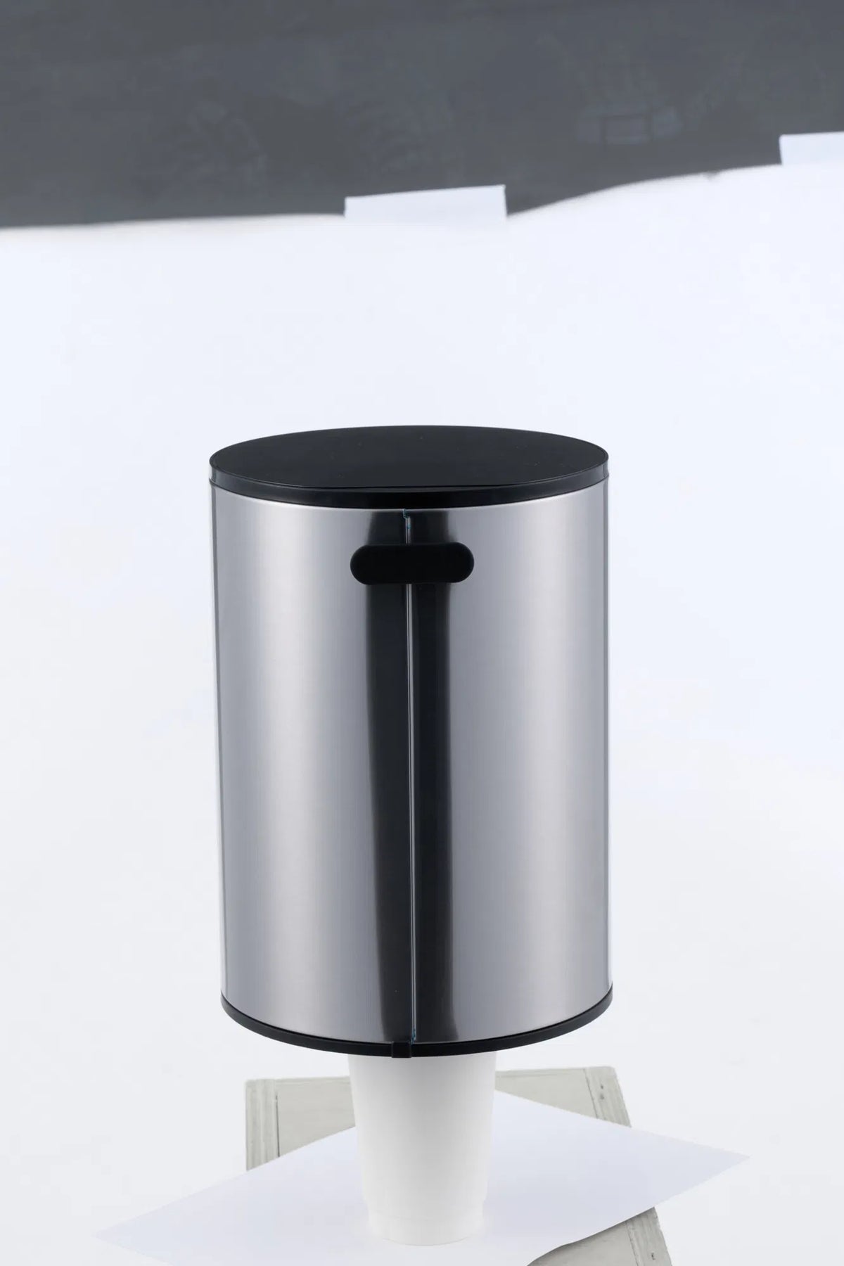 5L Stainless Steel Trash Can Small Bathroom Step Pedal Lid Removable Inner Bucket