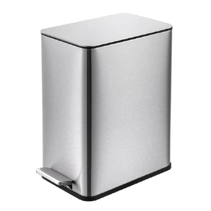 10L 2.6 Gal Stainless Steel Trash Can Step Pedal Silver Bathroom Inner Bucket