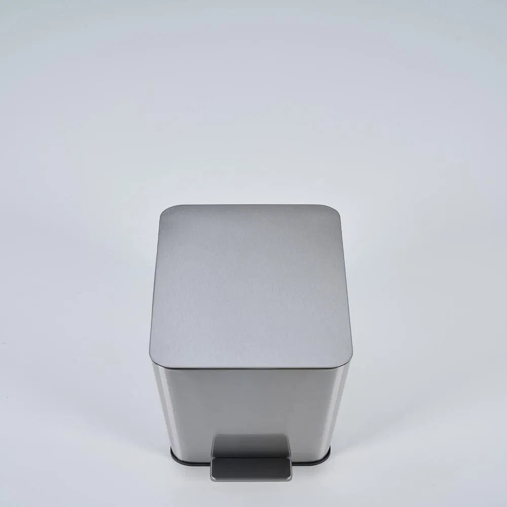 10L 2.6 Gal Stainless Steel Trash Can Step Pedal Silver Bathroom Inner Bucket