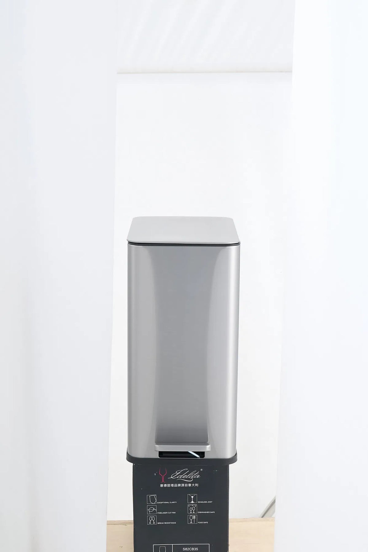 10L 2.6 Gal Stainless Steel Trash Can Step Pedal Silver Bathroom Inner Bucket