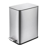10L 2.6 Gal Stainless Steel Trash Can Step Pedal Silver Bathroom Inner Bucket