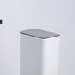10L Stainless Steel Trash Can with Lid White Step Pedal 2.6 Gal Small Bin
