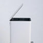 10L Stainless Steel Trash Can with Lid White Step Pedal 2.6 Gal Small Bin
