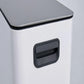 4 Gallon White Stainless Steel Step Trash Can Foot Pedal Garbage Bin 15L