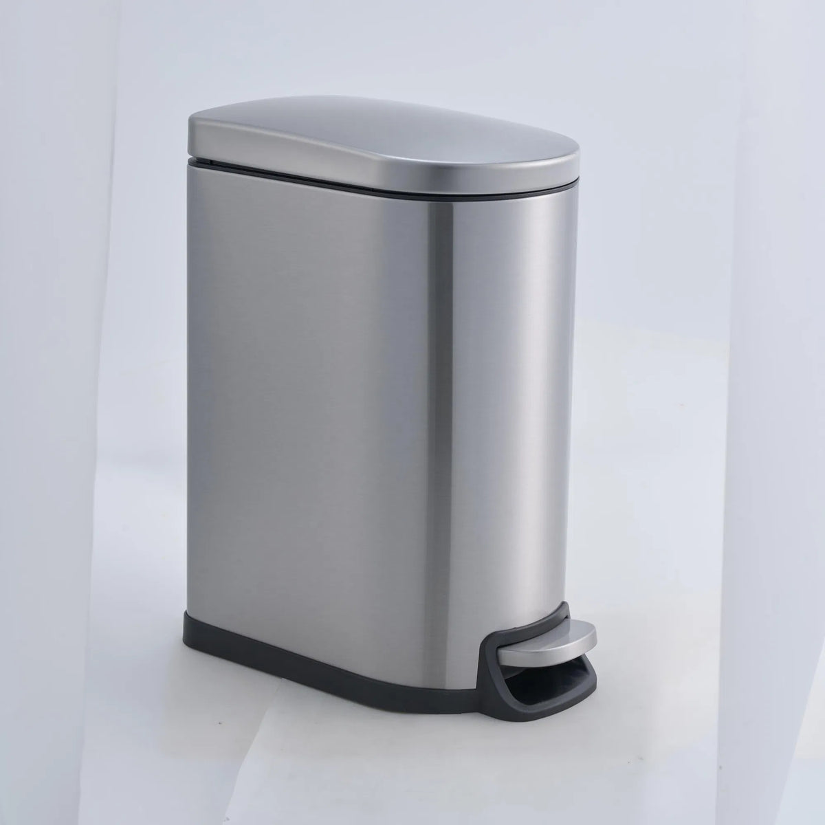 10L 2.6 Gal Stainless Steel Step Trash Can Lid Pedal Bathroom Office Waste Bin