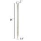 Galvanized Steel Rebar Stakes Flat Head Ground Anchor Nails 12 16 Inch Silver