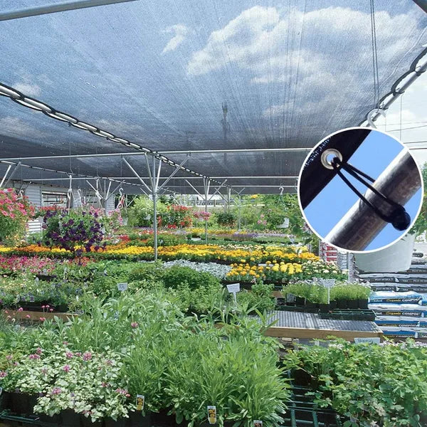 Sunscreen Shade Panel Cloth HDPE Breathable Pergola Canopy Mesh With Grommets