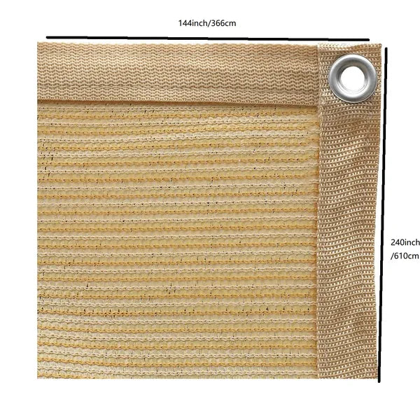 Sunscreen Shade Panel Cloth HDPE Breathable Pergola Canopy Mesh With Grommets