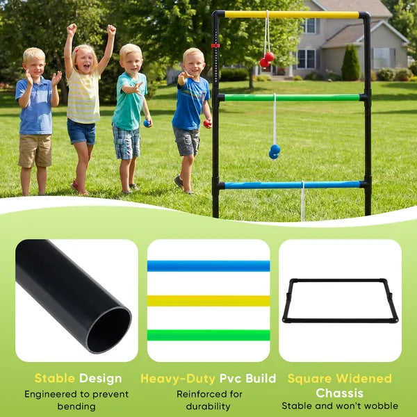 Ladder Toss Game Set Ladder Ball Golf 2 Targets 6 Bolas Scorekeeper Carry Bag