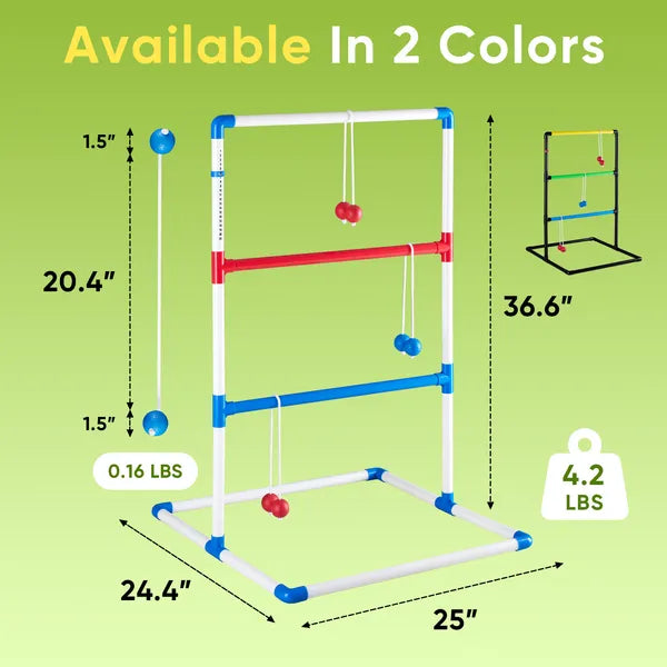 Ladder Toss Game Set Ladder Ball Golf 2 Targets 6 Bolas Scorekeeper Carry Bag