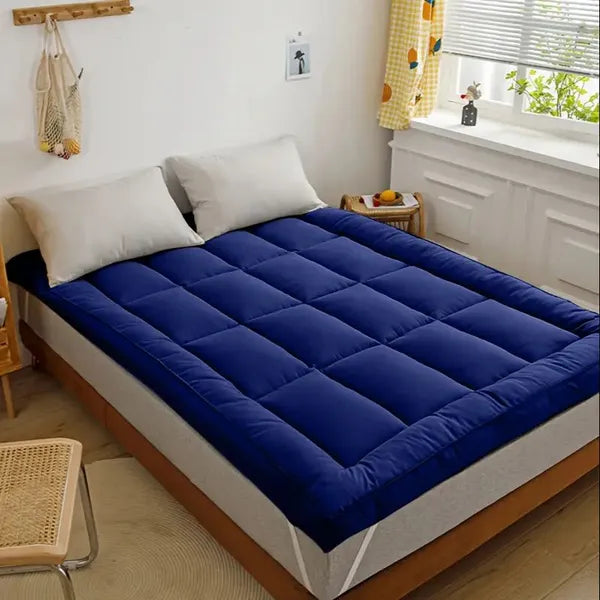 Pillow Top Mattress Fluffy Topper Thick Pad Quilted Premium Ultra Soft Cover Bed