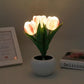 Tulip Lamp LED Table Lamp Flower Vase Desktop Decoration Dimmable Night Light