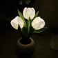 Tulip Lamp LED Table Lamp Flower Vase Desktop Decoration Dimmable Night Light