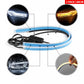 2x 60CM Amber Sequential LED Light DRL Turn Signal Car Strip Flexible Headlight