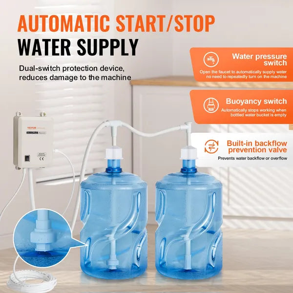 VEVOR Bottled Water Dispenser Pump System Dual 5 Gallon Electric