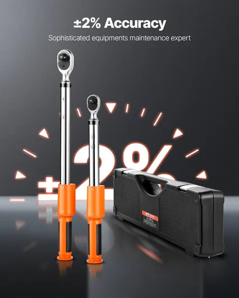 VEVOR Digital Torque Wrench Set 1/2 and 3/8 Inch ±2% Accuracy Case