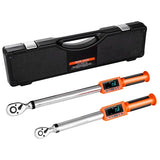 VEVOR Digital Torque Wrench Set 1/2 and 3/8 Inch ±2% Accuracy Case