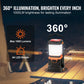 VEVOR LED Camping Lantern 1000LM Battery Powered 360° Light 4 Modes
