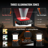 VEVOR LED Camping Lantern 1000LM Battery Powered 360° Light 4 Modes