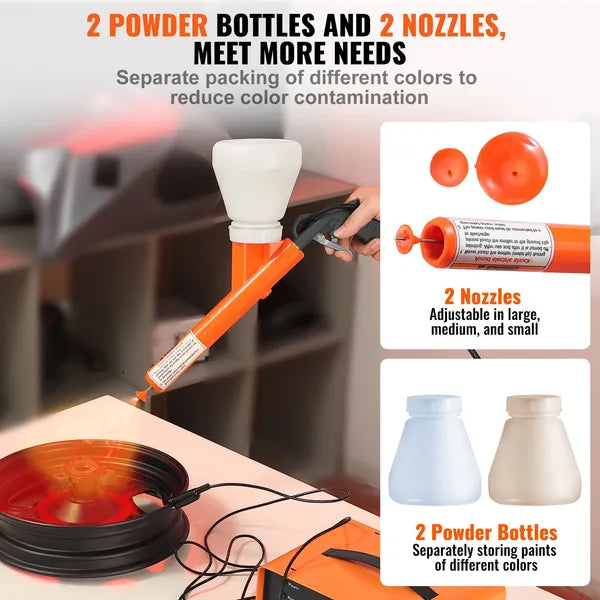 VEVOR Powder Coating System 50KV Electrostatic Kit with Gun Foot Switch