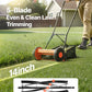 VEVOR 14 Inch Push Reel Lawn Mower Manual 5 Blade with Grass Catcher