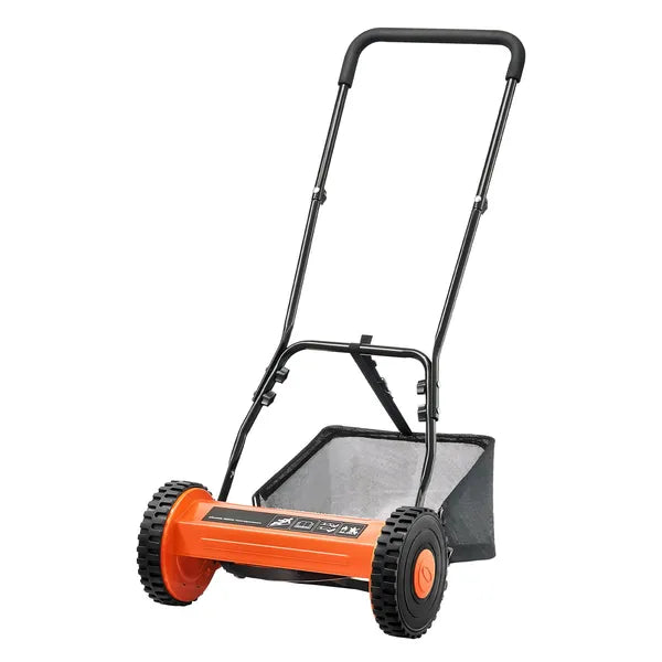 VEVOR 14 Inch Push Reel Lawn Mower Manual 5 Blade with Grass Catcher