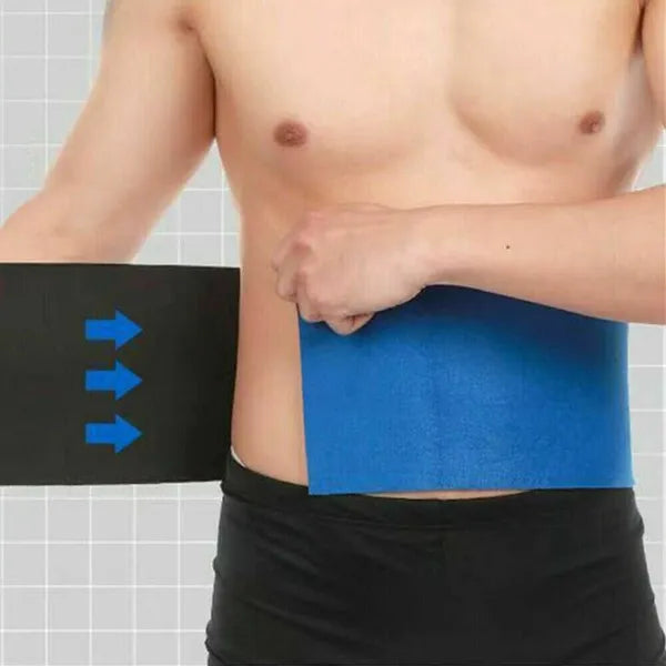 Neoprene Waist Trimmer Belt Sweat Band Abdominal Wrap 39 Inch Blue