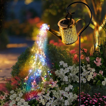Solar Watering Can Lights Outdoor Garden Decor Hanging Path Lantern Waterproof