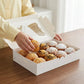 48 Pack Bakery Boxes with Window 12x8x2.5 White Cookie Pastry Donut Boxes