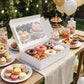 15 Pack Bakery Boxes with Window 12x8x2.5 White Cookie Pastry Treat Boxes