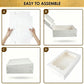 15 Pack Bakery Boxes with Window 12x8x2.5 White Cookie Pastry Treat Boxes