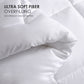 White Comforter All Season Fluffy Checkered Quilted Soft Machine Washable Bedding