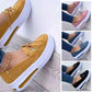 Women Slip On Wedge Sneakers Closed Toe Platform Casual Lace Up Shoes